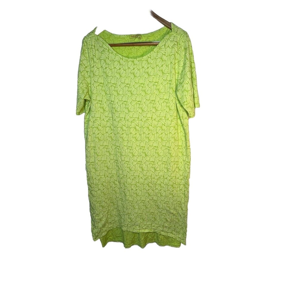 Fresh Produce Plus sz XXL Beachcore resort wear Citrus lime sea shell pattern